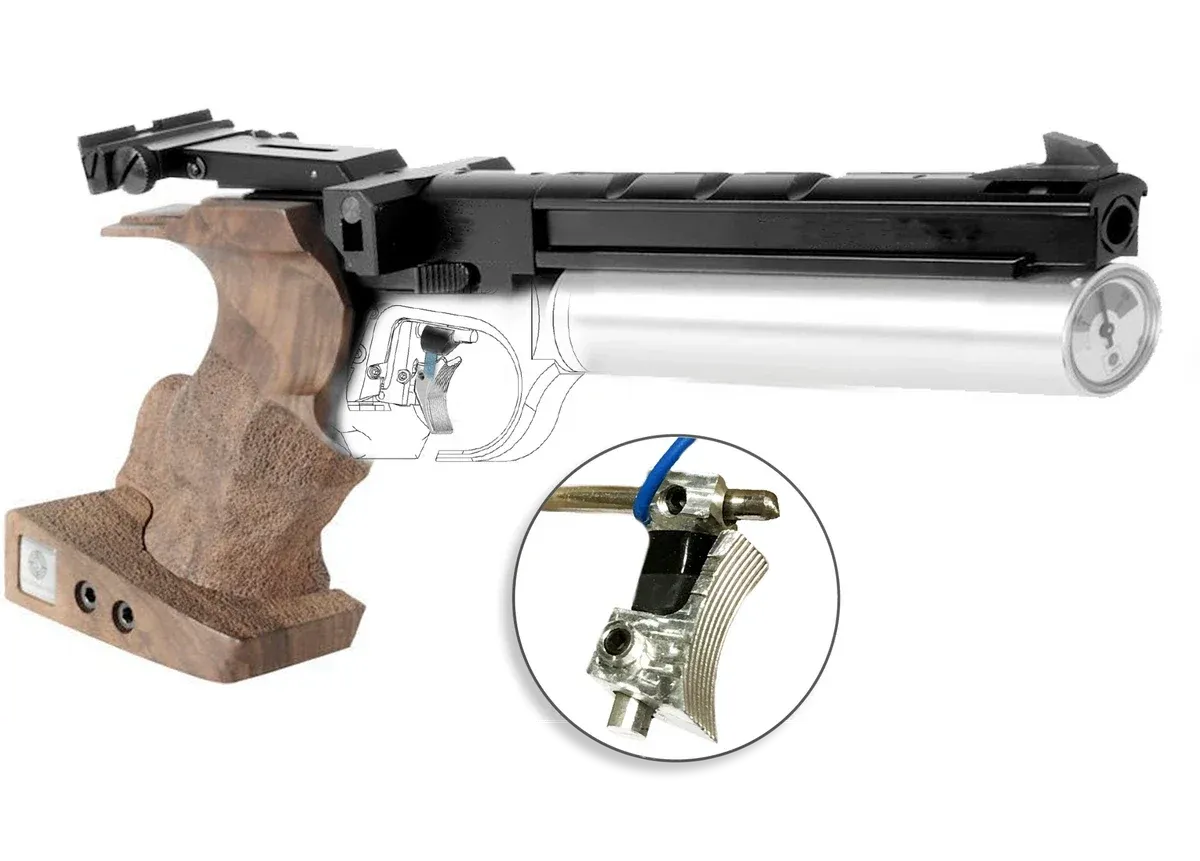 Pistolet de tir sportif équipé de la queue de détente instrumentée